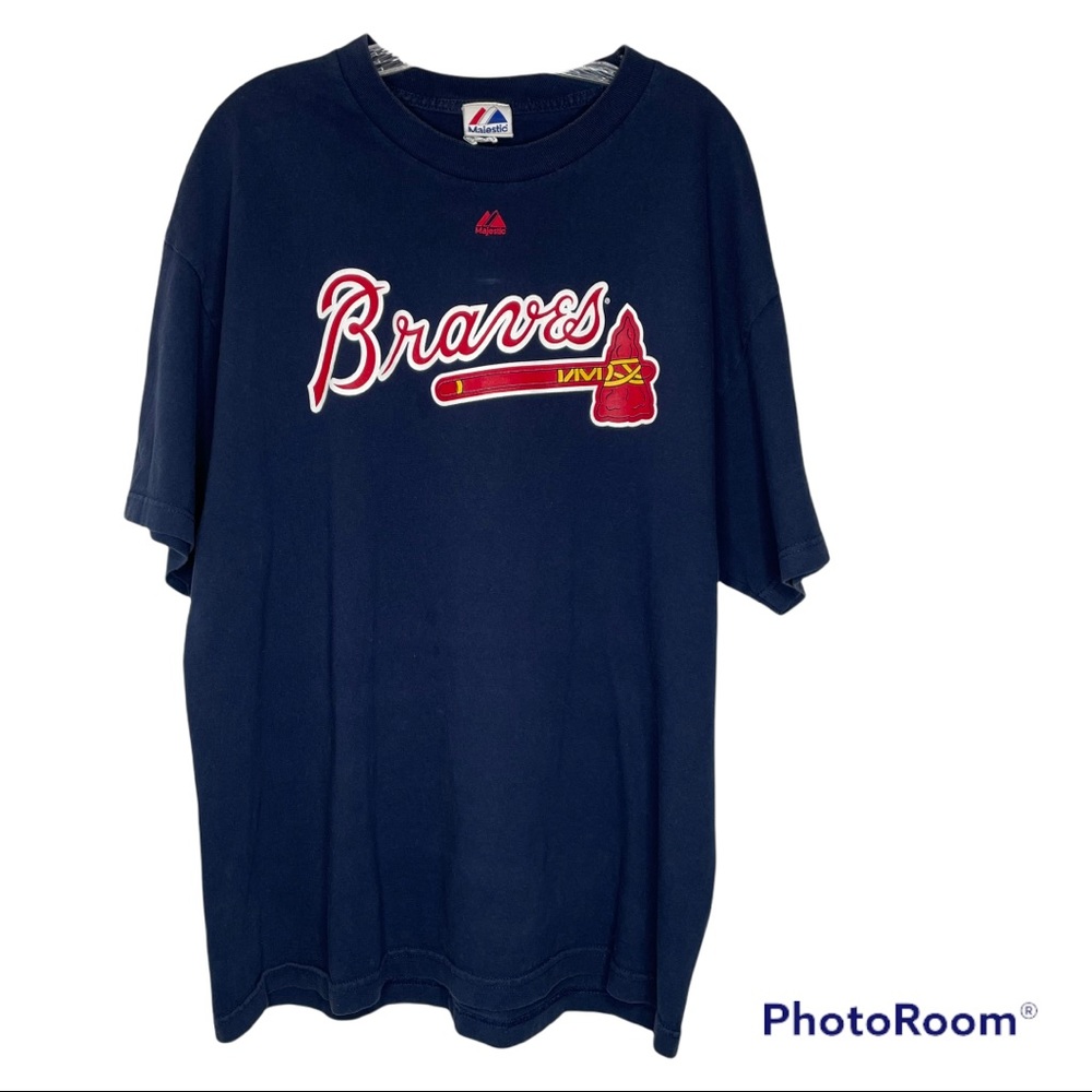 COPY - Majestic Atlanta Braves MLB Baseball Short Sleeve T Shirt Size XL